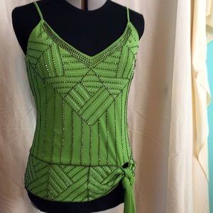 Vintage INC festive top with detailed beading